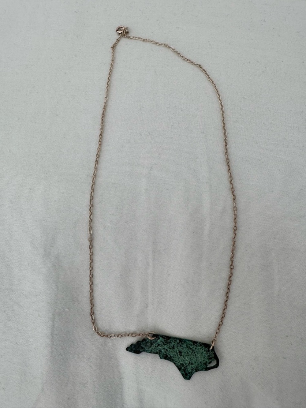 Copper oxidized North Carolina State Pendant Necklace
